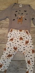 Old navy bat and moose onsie and pants